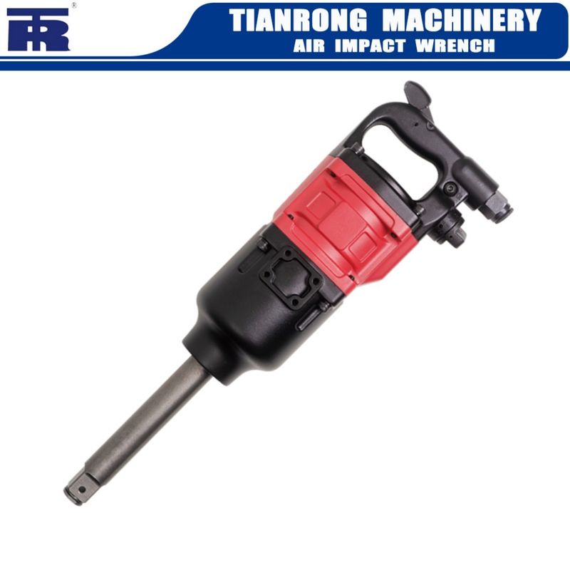 3000 N.M Torque 1 Inch Air Impact Wrench Customized Available 6 Or 8 Inch Anvil Length